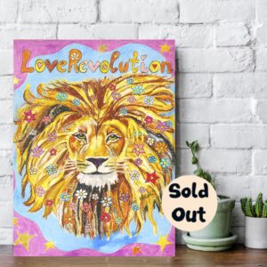 Loverevolution Lion painting