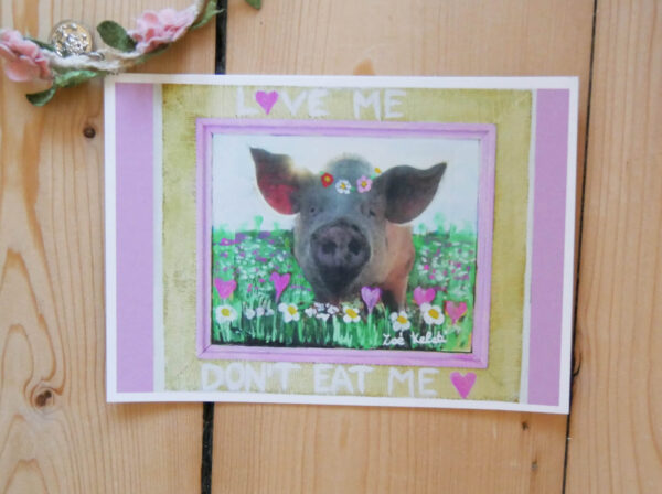 Love me don't eat me Postkarte