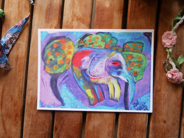 an elephant can fly by zoé keleti postcard