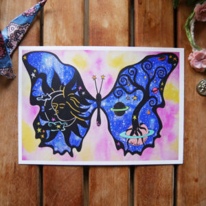 buddhafyl butterfly postcard by zoé keleti