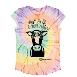 Acab all cows are beautiful tie dye t-shirt organic