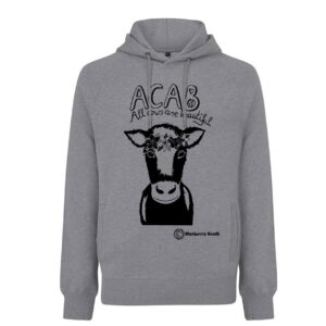 Acab all cows are beautiful screen print hoodie