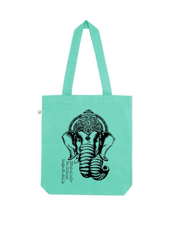 Ganesha follow your heart tote bag