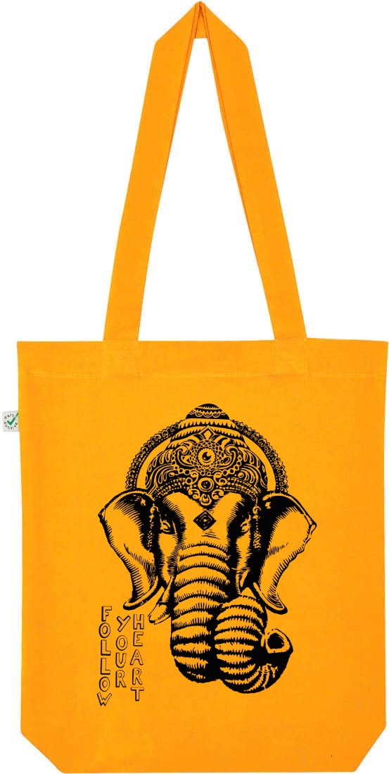 Follow your heart Ganesha tote bag