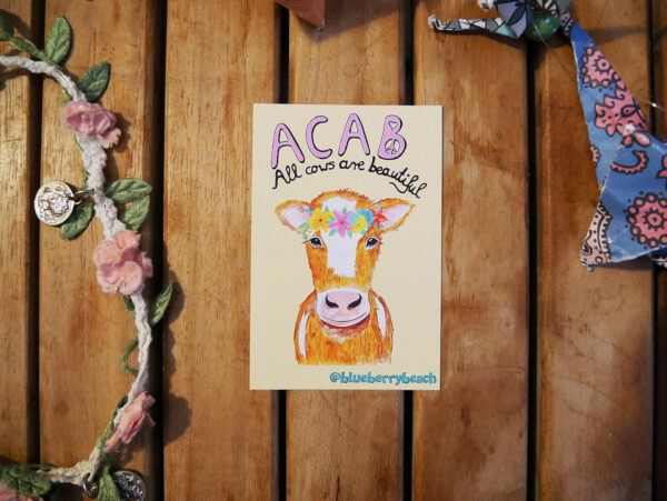 acab all cows are beautiful waterproof vinyl sticker