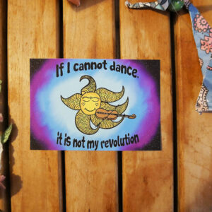 if i cannot dance it is not my revolution sun plays violin waterproof sticker