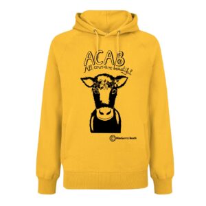 acab all cows are beautiful organic hoodie