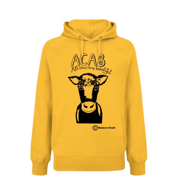 acab all cows are beautiful organic hoodie