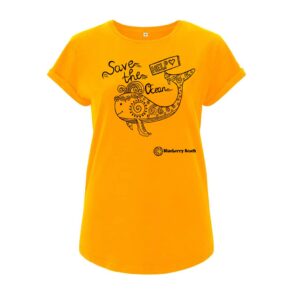save the ocean whale screen print t-shirt
