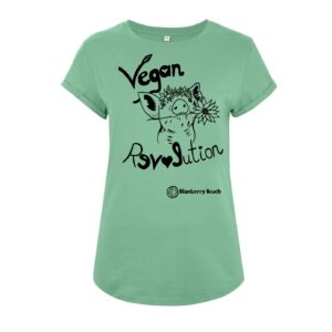 Vegan revolution pig with falconer crown organic t-shirt