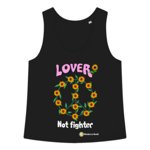 Lover not fighter minter tanktop