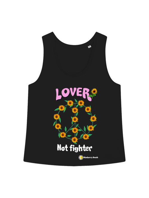 Lover not fighter minter tanktop