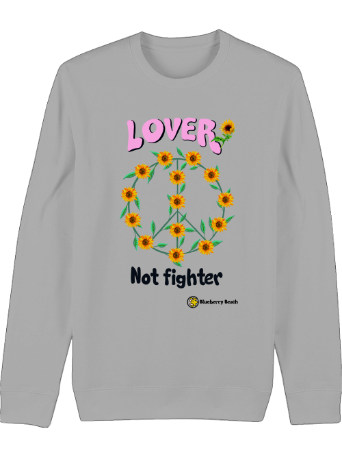 Lover not fighter unisex organic sweater