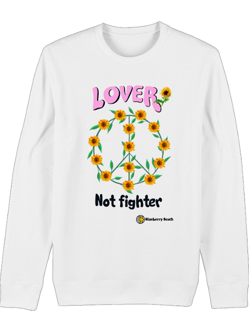 Lover not fighter unisex organic sweater
