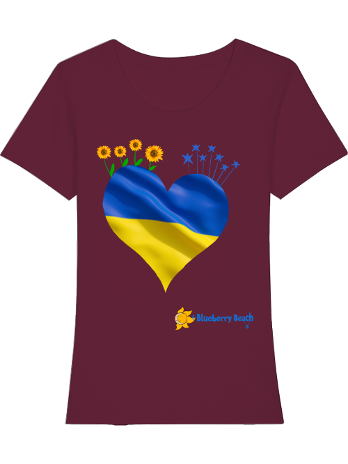 ukraine t-shirt burgundy