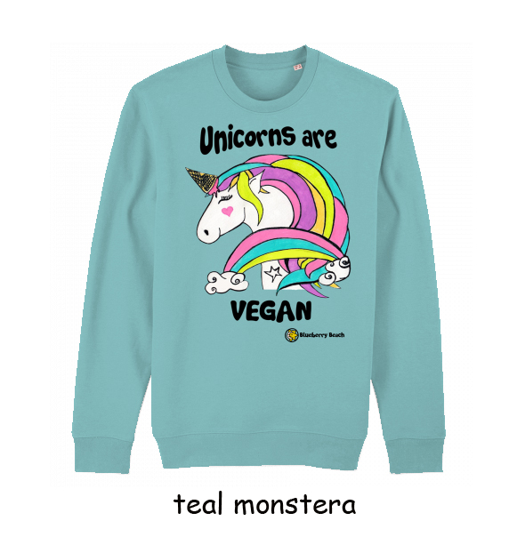 unicorns are vegan sweatshirt