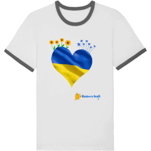 donate for Ukraine organic men unisex t-shirt ringer