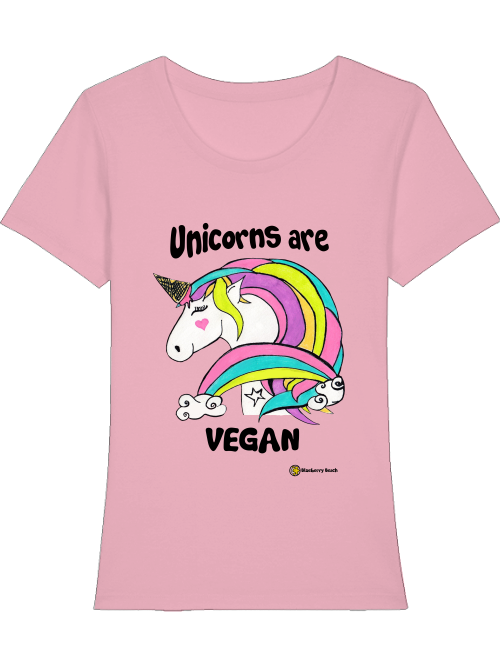unicorns are vegan organic women t-shirt expresser