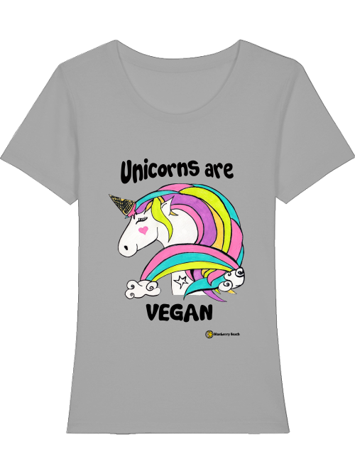 unicorns are vegan organic women t-shirt expresser
