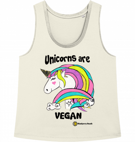 unicorns are vegan organic women tanktop minter