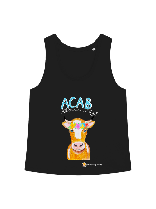 acab all cows are beatiful organic women tanktop
