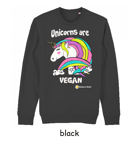 unicorns are vegan sweatshirt