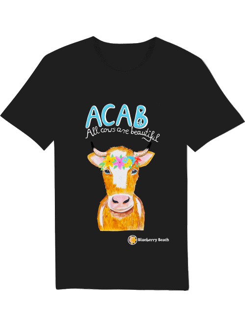 acab all cows are beautiful t-shirt man black