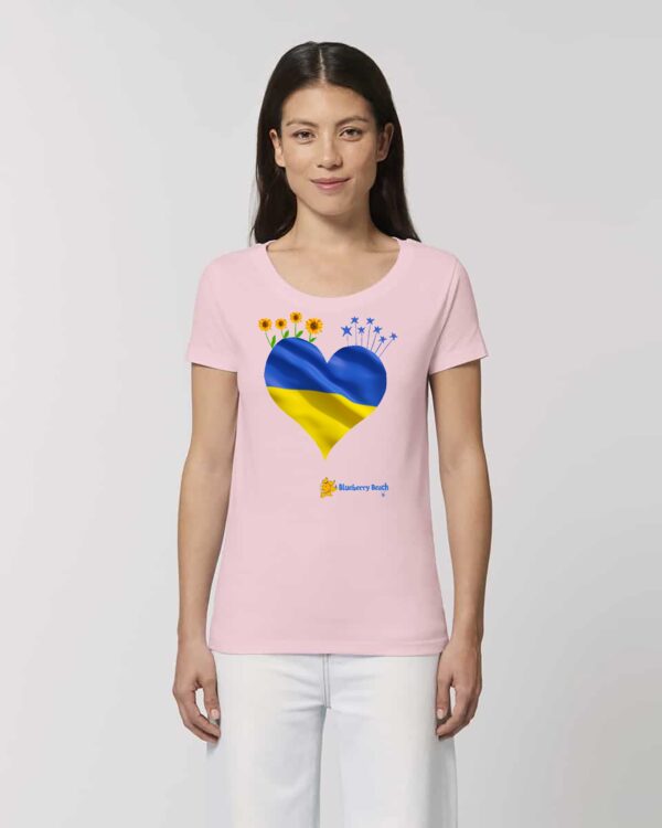 Support for Ukraine t-shirt with Ukraine flag