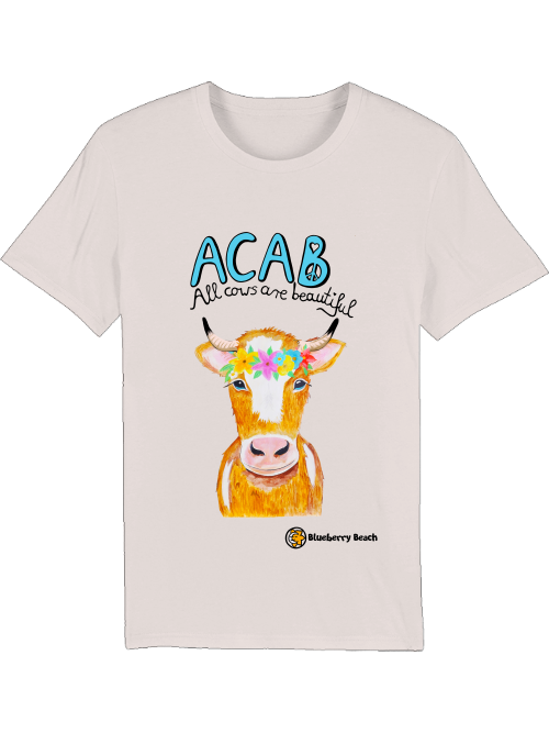 acab all cows are beautiful vintage white