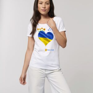 Support for Ukraine t-shirt with Ukraine flag