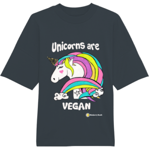 unicorns are vegan - oversized organic t-shirt