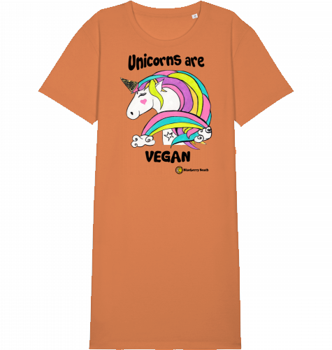 unicorns are vegan t-shirt dress