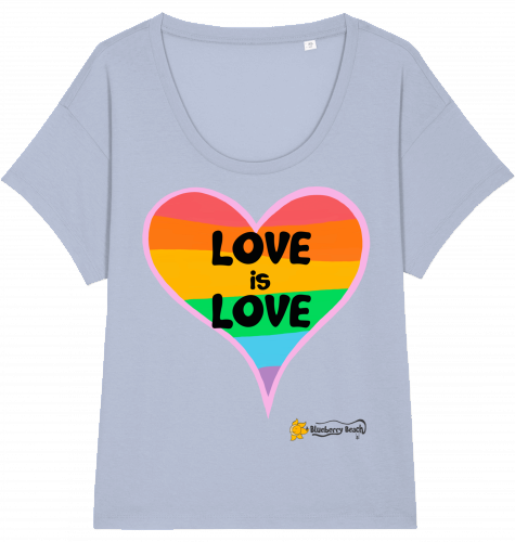 love is love organic women t-shirt chiller