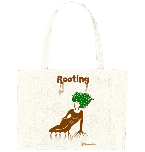 rooting recycled shopping bag