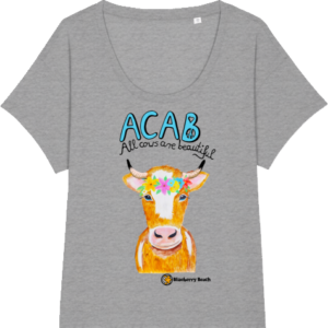 all cows are beautiful organic women t-shirt chiller