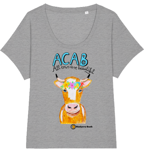 all cows are beautiful organic women t-shirt chiller