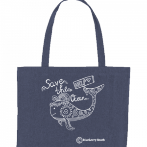 save the ocean recycled shopping bag