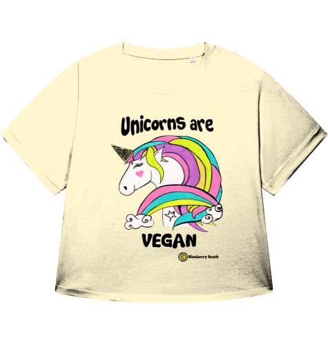 unicorns are vegan organic women t-shirt collider