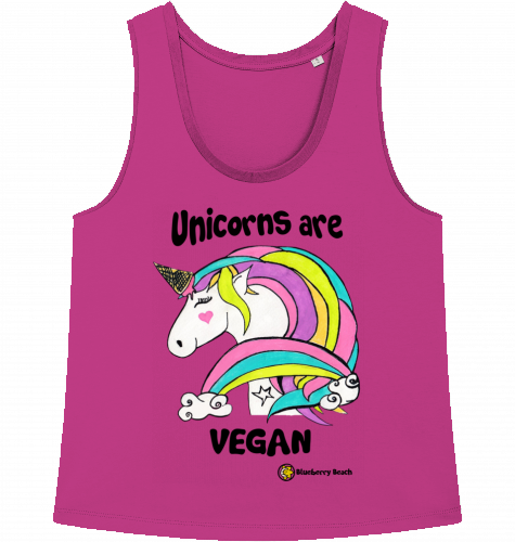 unicorns are vegan organic women tanktop minter