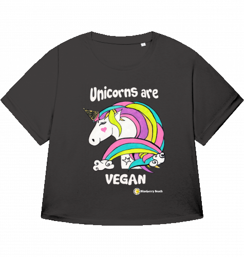unicorns are vegan organic women t-shirt collider