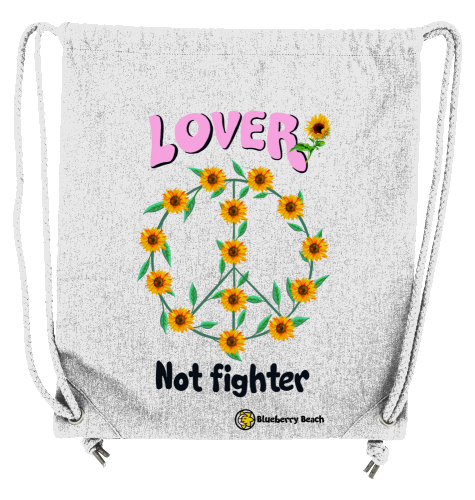 Lover not fighter recycled gym bag