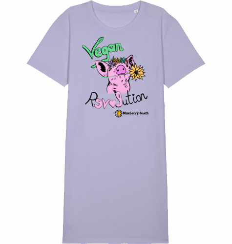 Vegane Revolution organic women t-shirt dress spinner