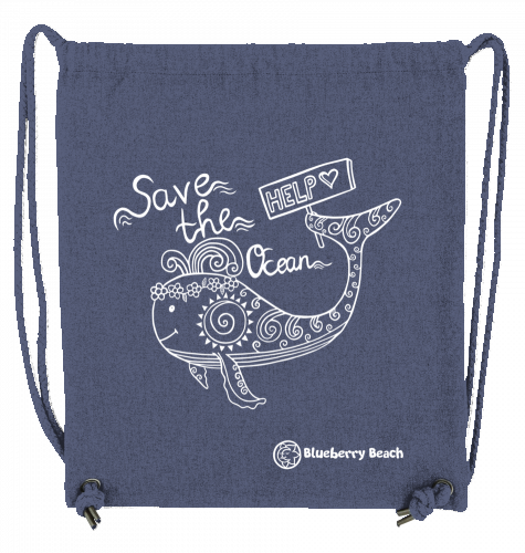 save the ocean recycled gym bag