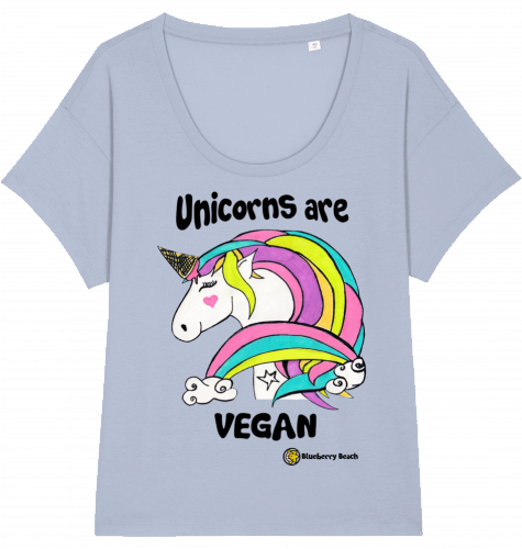 unicorns are vegan organic women t-shirt chiller