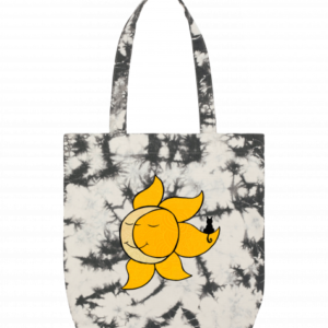 sun and moon recycled tie-dye tote bag