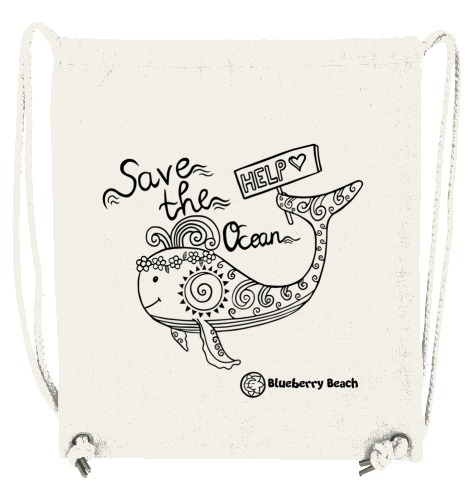 save the ocean recycled gym bag