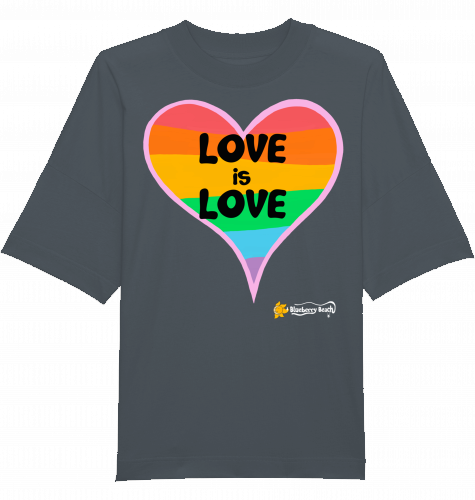 love is love organic oversized t-shirt