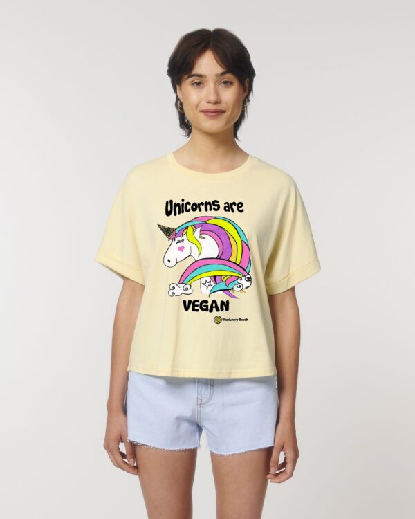 unicorns are vegan organic oversized t-shirt