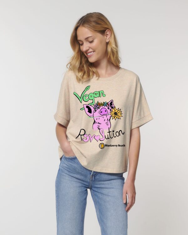 Vegan Revolution organic women t-shirt collider
