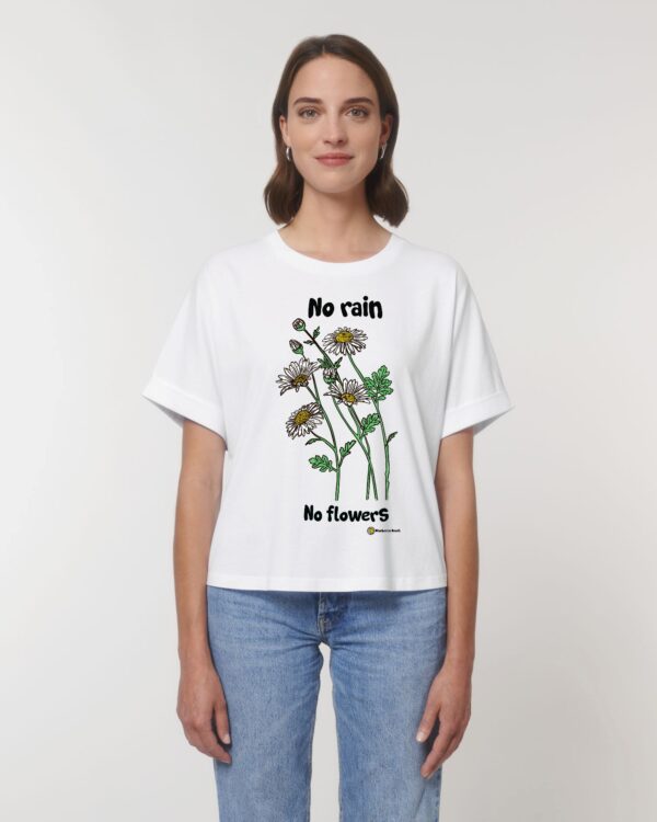 no rain no flowers organic women t-shirt collider